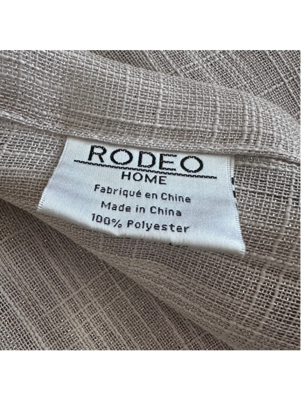 Rodeo Home Sheer Curtain Panel Beige 54x84 Textured Window Single Panel